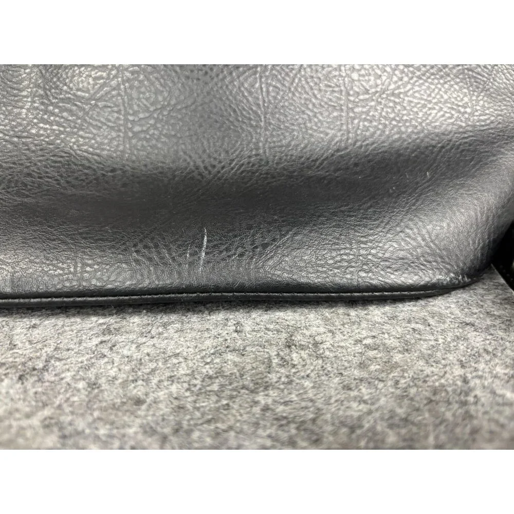 Matt & Nat Backpack Womens Black Faux Leather Large Vegan Zip Convertible‎ Bag